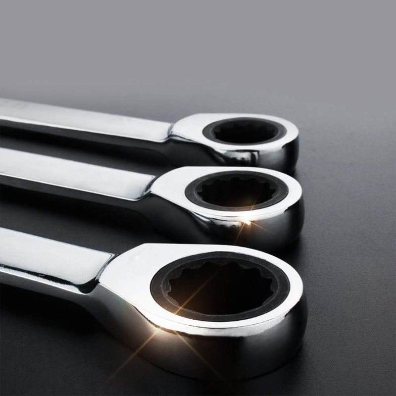 FLZOSPER 7/8in. SAE Ratchet Wrench,Box End Head 72-Tooth Ratcheting Combination Wrench Spanner - Image 4